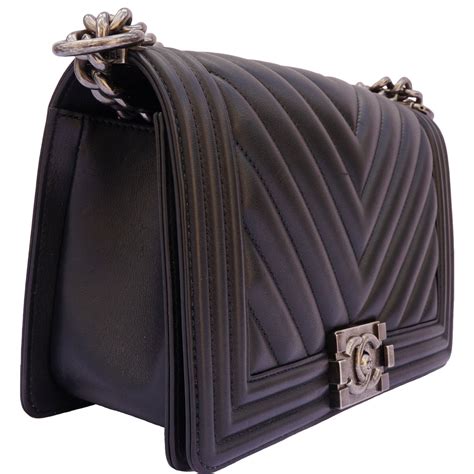 chanel le boy chevron medium size|chanel boys purses.